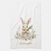 Linge De Cuisine Personalized Easter Bunny Kitchen Towel  (Vertical)