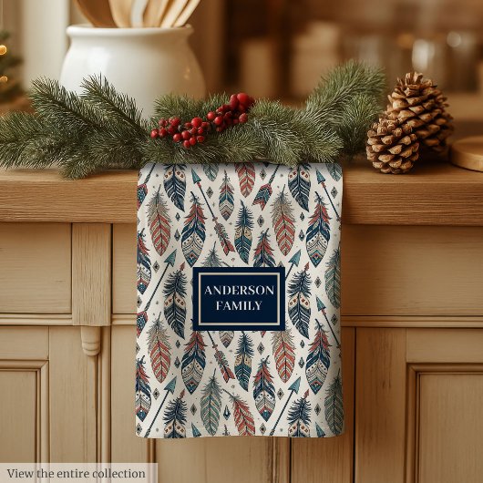 Linge De Cuisine Personalized Ethnic Towel Chic Native Kitchen Art