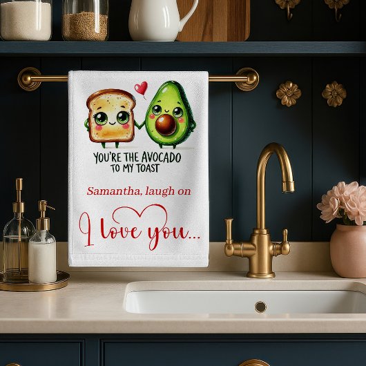 Linge De Cuisine Personalized Funny Food Valentine Kitchen Towel