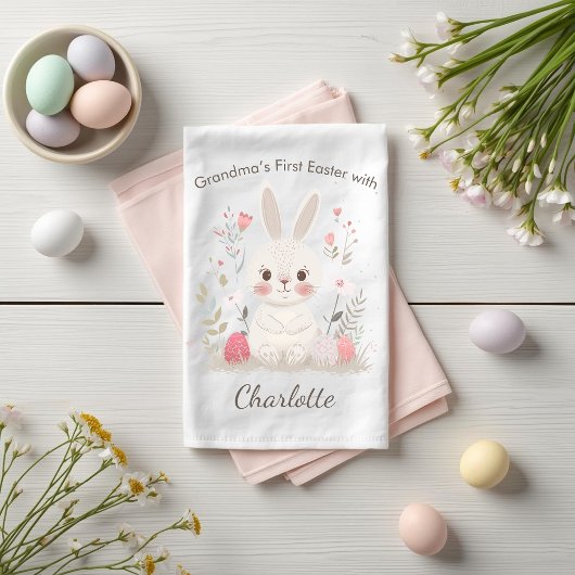 Linge De Cuisine Personalized Grandma’s First Easter Kitchen Towel