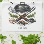 Linge De Cuisine Personalized Grillfather Monogram (Plié)
