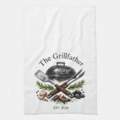 Linge De Cuisine Personalized Grillfather Monogram (Vertical)