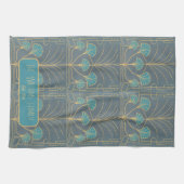 Linge De Cuisine Personalized Hand drawn Art Deco Fountain Tile (Horizontal)