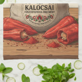 Linge De Cuisine Personalized Hungarian Kalocsai Paprika Apron  (Plié)
