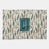 Linge De Cuisine Personalized Kitchen Towel Ethnic Chic Vibe (Horizontal)