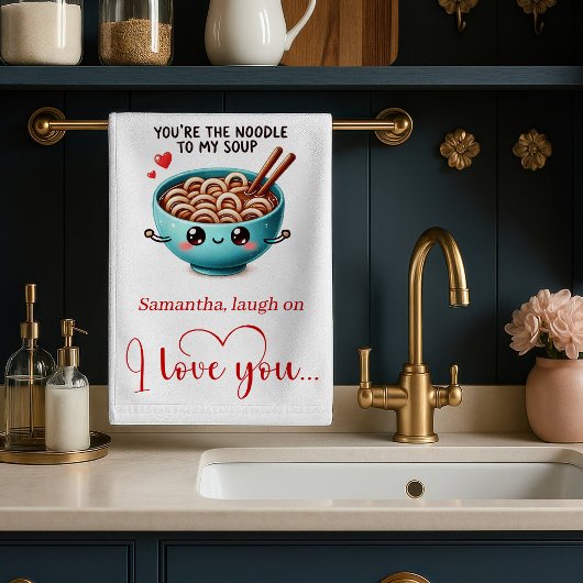 Linge De Cuisine Personalized Kitchen Towel Funny Food Love Quotes