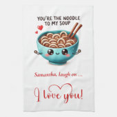 Linge De Cuisine Personalized Kitchen Towel Funny Food Love Quotes (Vertical)