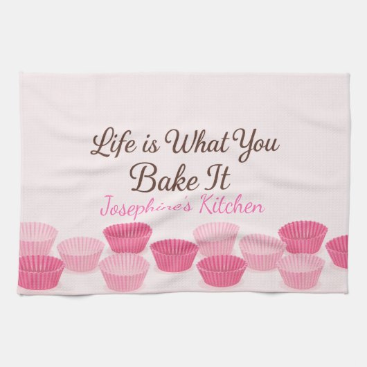 Linge De Cuisine Personalized Life Is What You Bake It Cute Trendy (Horizontal)