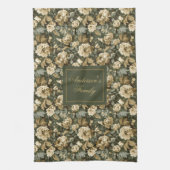 Linge De Cuisine Personalized Lux Pastel Botanical Towel Kitchen (Vertical)