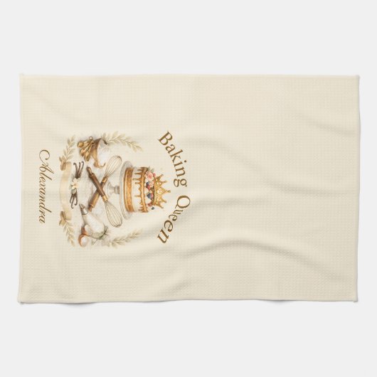 Linge De Cuisine Personalized Name Baking Queen (Horizontal)