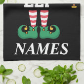 Linge De Cuisine Personalized Name Baseball Elf Family Matching  (Plié)