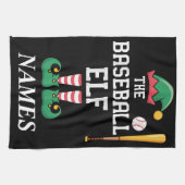 Linge De Cuisine Personalized Name Baseball Elf Family Matching  (Horizontal)