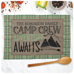 Linge De Cuisine PERSONALIZED NAME Cabin Camping Adventure