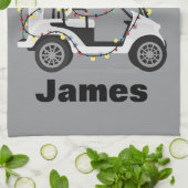 Linge De Cuisine Personalized Name Golfer Christmas Golf Cart Xmas (Plié)