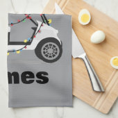 Linge De Cuisine Personalized Name Golfer Christmas Golf Cart Xmas (Quart Plié)