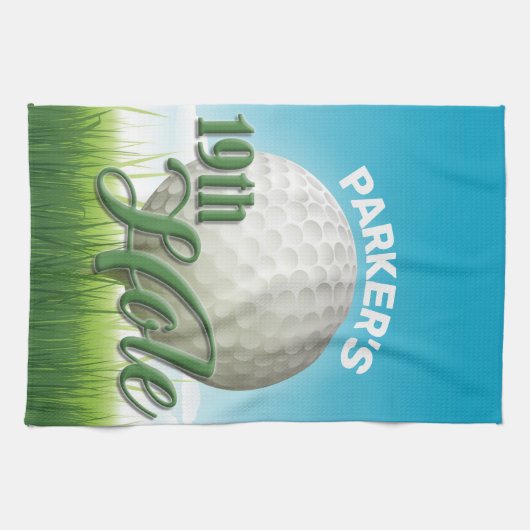 Linge De Cuisine PERSONALIZED NAME Golfer Golf Pro Ball 19th Hole (Horizontal)