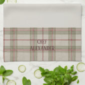 Linge De Cuisine Personalized Name Kitchen Tea Towel - White (Plié)