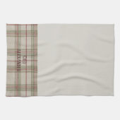 Linge De Cuisine Personalized Name Kitchen Tea Towel - White (Horizontal)