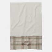 Linge De Cuisine Personalized Name Kitchen Tea Towel - White (Vertical)