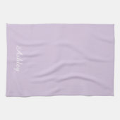 Linge De Cuisine Personalized Name Stylish Modern Elegant lavender (Horizontal)