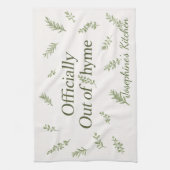 Linge De Cuisine Personalized Officially Out of Thyme Funny Kitchen (Vertical)