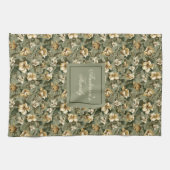 Linge De Cuisine Personalized Pastel Foliage Shabby Chic Towel  (Horizontal)