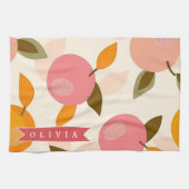 Linge De Cuisine Personalized Peach Pattern Cute Retro Summer (Horizontal)