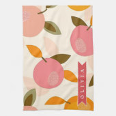 Linge De Cuisine Personalized Peach Pattern Cute Retro Summer (Vertical)