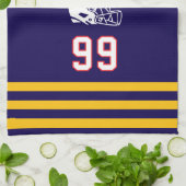 Linge De Cuisine Personalized Sports Towel | Custom Football Player (Plié)