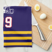 Linge De Cuisine Personalized Sports Towel | Custom Football Player (Quart Plié)