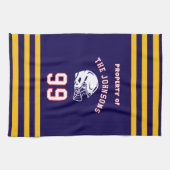 Linge De Cuisine Personalized Sports Towel | Custom Football Player (Horizontal)