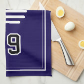 Linge De Cuisine Personalized Sports Towel | Custom Football Player (Quart Plié)