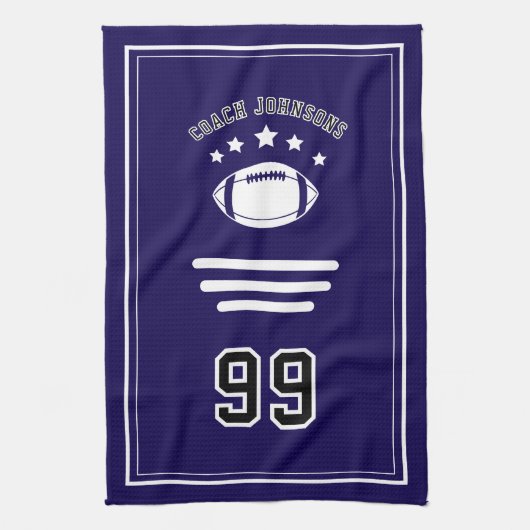 Linge De Cuisine Personalized Sports Towel | Custom Football Player (Vertical)