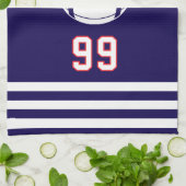 Linge De Cuisine Personalized Sports Towel | Custom Football Player (Plié)