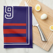 Linge De Cuisine Personalized Sports Towel | Custom Football Player (Quart Plié)