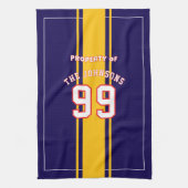 Linge De Cuisine Personalized Sports Towel | Custom Football Player (Vertical)