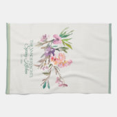 Linge De Cuisine Personalized Spring Floral Watercolor Botanical (Horizontal)