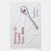 Linge De Cuisine Personalized Stirring Up Trouble Since Funny Cute (Vertical)