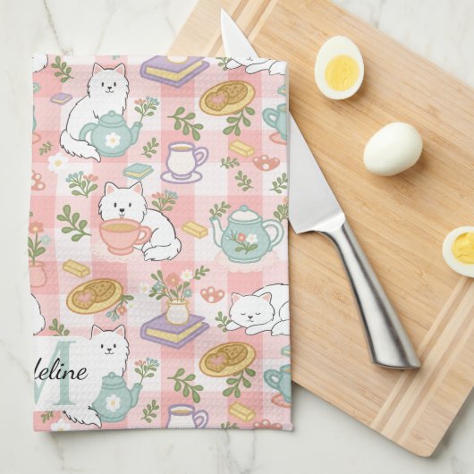 Linge De Cuisine Personalized Tea & Baker Monogram Kitchen Towels (Quart Plié)