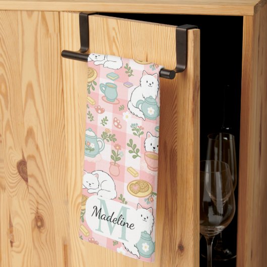 Linge De Cuisine Personalized Tea & Baker Monogram Kitchen Towels (Pliage en tiers)