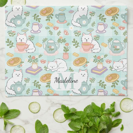 Linge De Cuisine Personalized Tea & Baker Monogram Kitchen Towels (Plié)