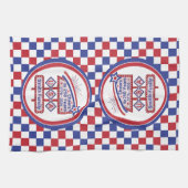 Linge De Cuisine Personalized USA 250–Patriotic Retro Marquee (Horizontal)