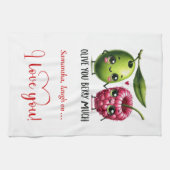 Linge De Cuisine Personalized Valentine Food Pun Kitchen Towel (Horizontal)