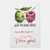 Linge De Cuisine Personalized Valentine Food Pun Kitchen Towel (Vertical)
