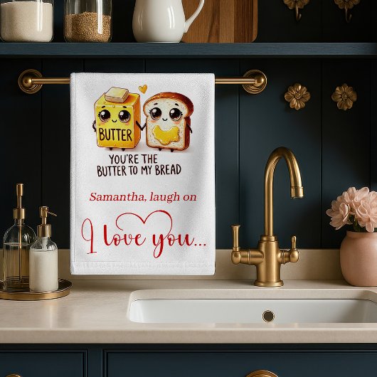 Linge De Cuisine Personalized Valentine Gift Funny Food Towel