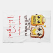 Linge De Cuisine Personalized Valentine Gift Funny Food Towel (Horizontal)