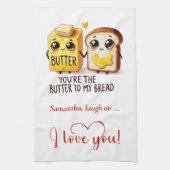 Linge De Cuisine Personalized Valentine Gift Funny Food Towel (Vertical)