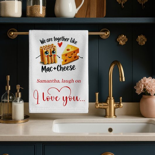 Linge De Cuisine Personalized Valentine Kitchen Towel Food Puns