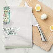 Linge De Cuisine Personalized Wildflower Mason Jar Spring  (Quart Plié)