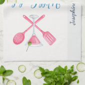 Linge De Cuisine Personalized Will Cook for Cocktails Funny Elegant (Plié)